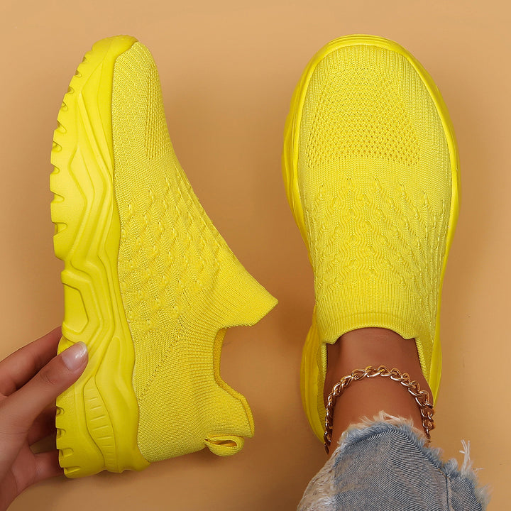Knit Slip-On Walking Sneakers