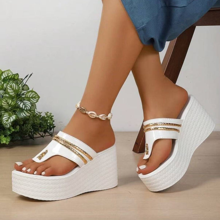 Platform Wedge Slide Sandals