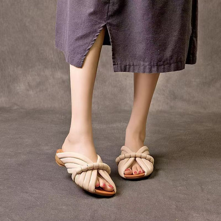 Handwoven Flat Slide Sandals