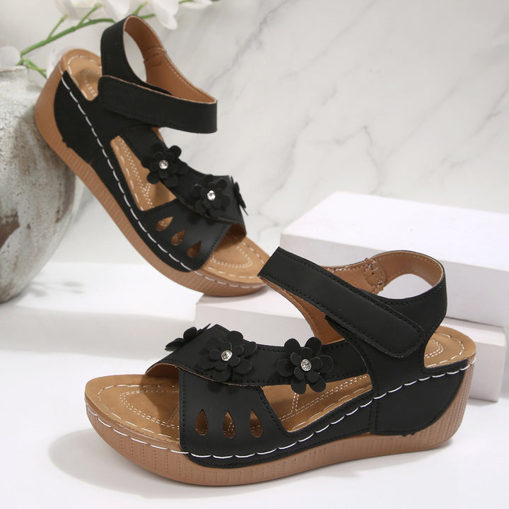 Floral Wedge Sandals