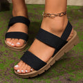 Elastic Strap Roman Flat Sandals
