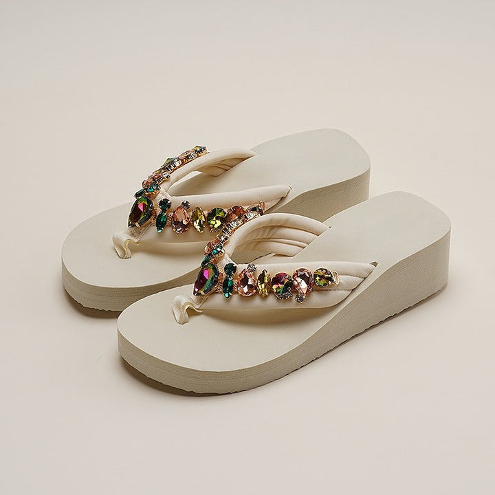Crystal Platform Flip-Flops