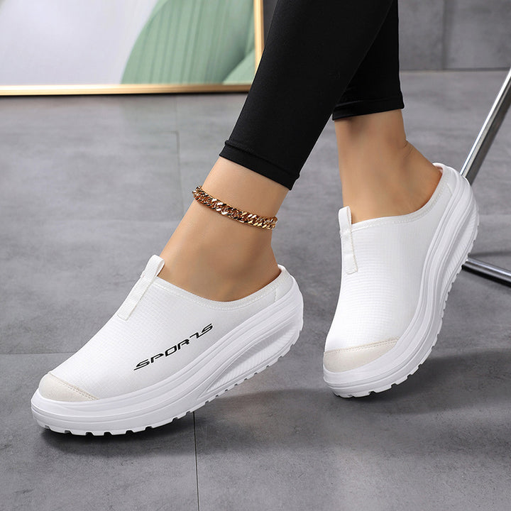Platform Slip-On Walking Mules