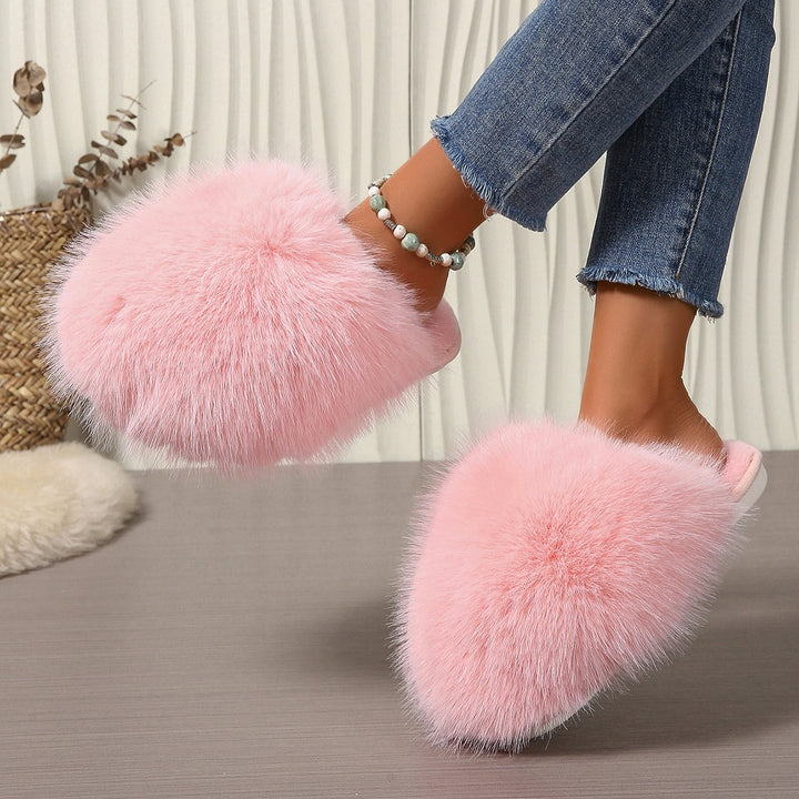 Plush Faux Fur Slippers
