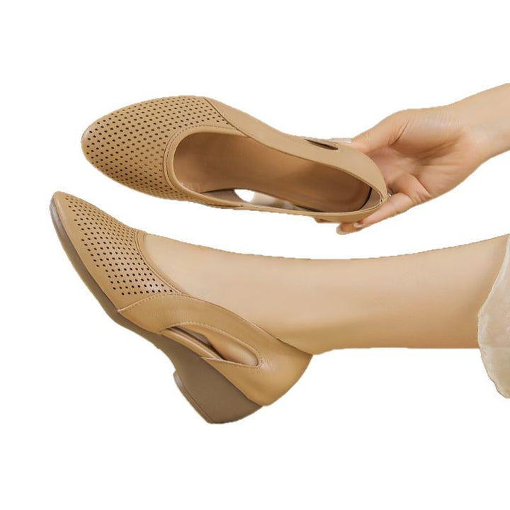 Cutout Wedge Shoes