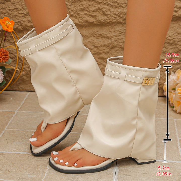 Peep Toe Ankle Cuff Wedge Sandals