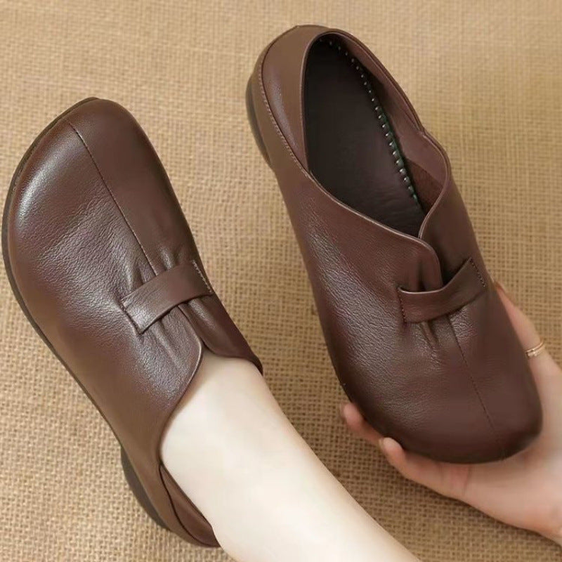 Soft Leather Comfort Slip-On Shoes for Women