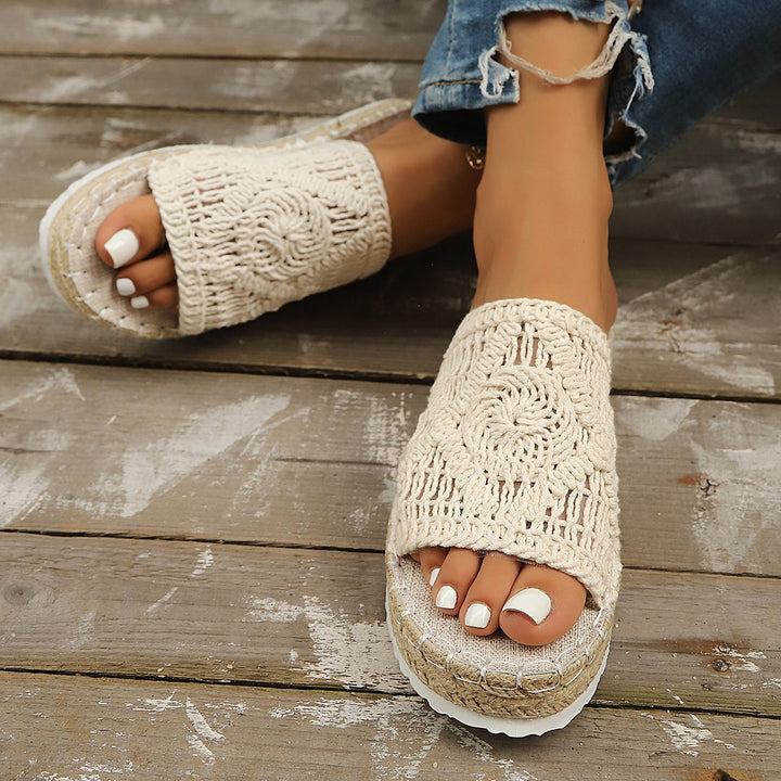 Crochet Espadrille Slides