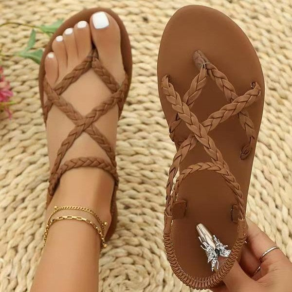 Woven Strap Comfort Sandals