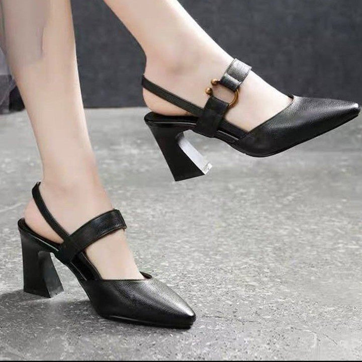 Elegant Slingback Block Heel Pumps