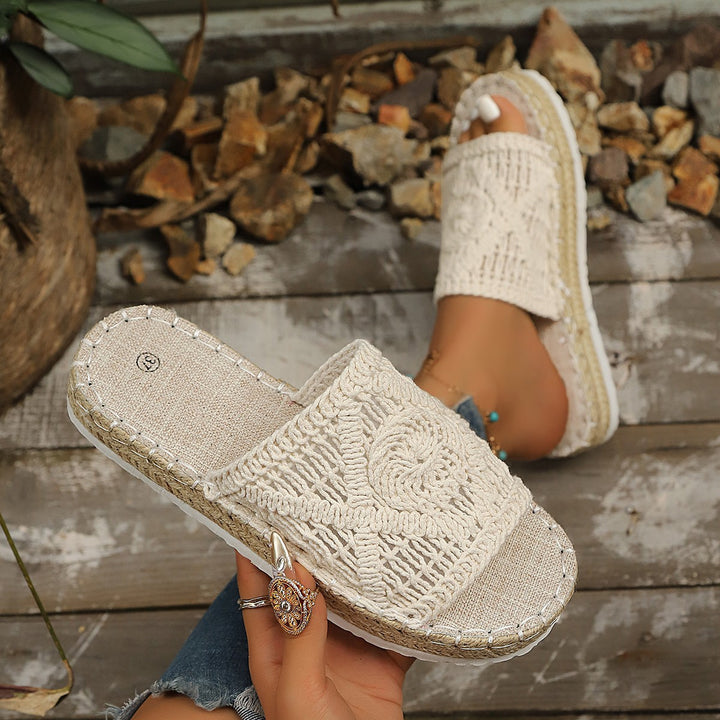 Crochet Espadrille Slides