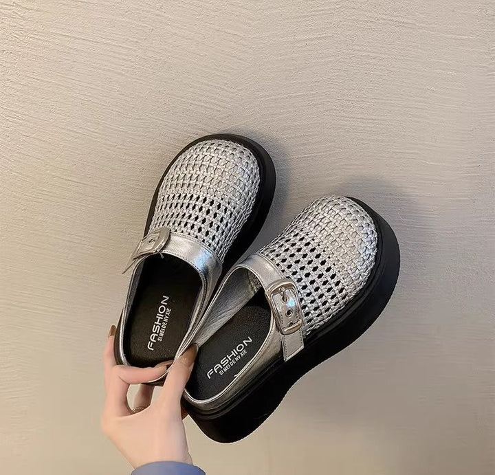 Breathable Platform Mule Sandals