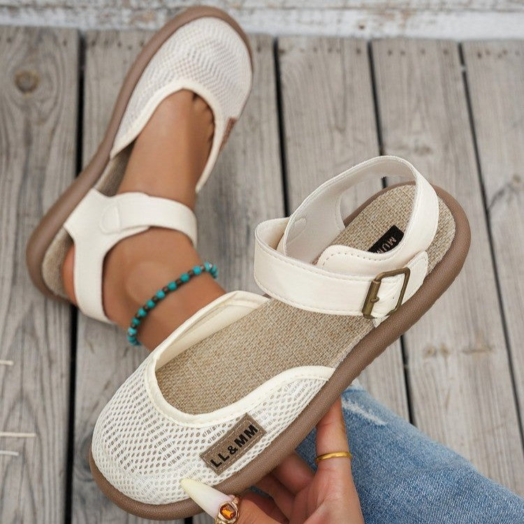 Wide-Fit Cut-Out Platform Sandals