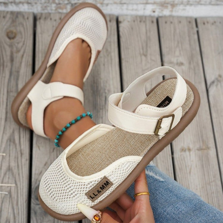 Wide-Fit Cut-Out Platform Sandals