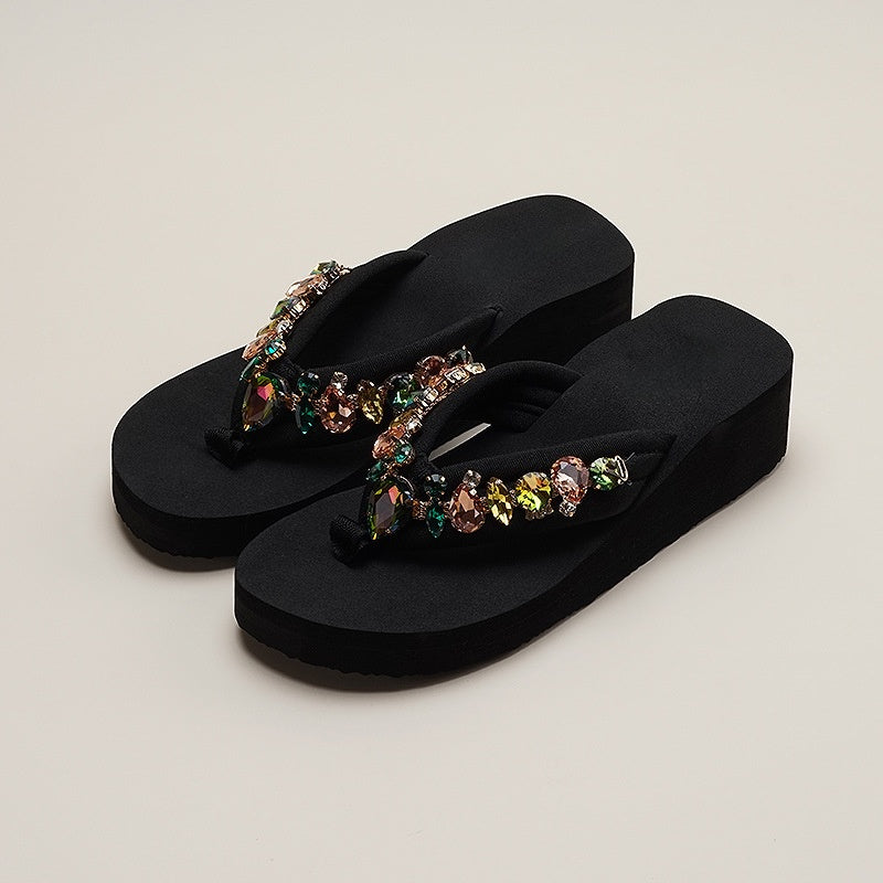 Crystal Platform Flip-Flops