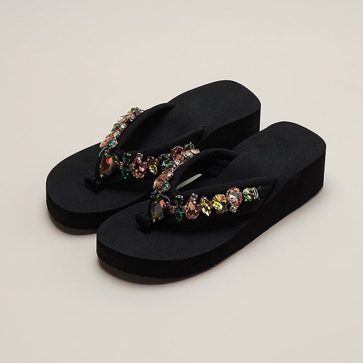 Crystal Platform Flip-Flops