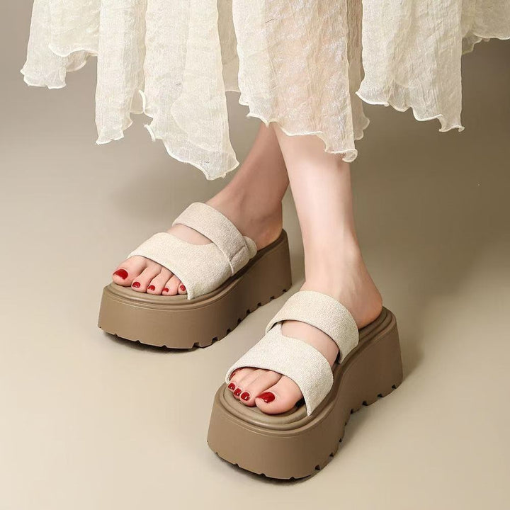 Chunky Platform Slide Sandals