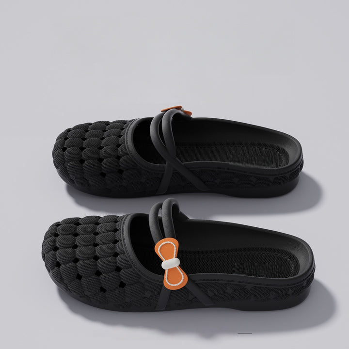 French Cutout Mary Jane Mule Sandals