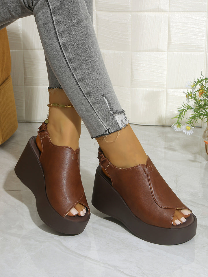 Platform Wedge Roman Peep Toe Sandals