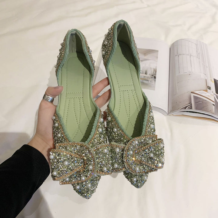 Pearl Bow Ballet Flats