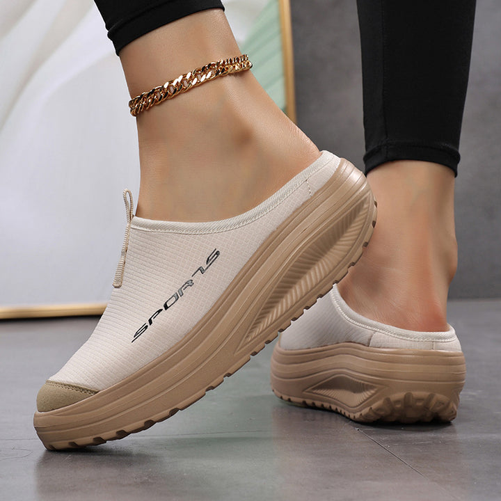 Platform Slip-On Walking Mules