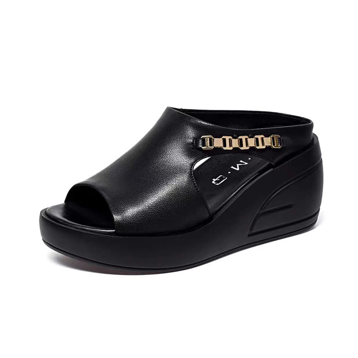 Platform Wedge Slide Sandals