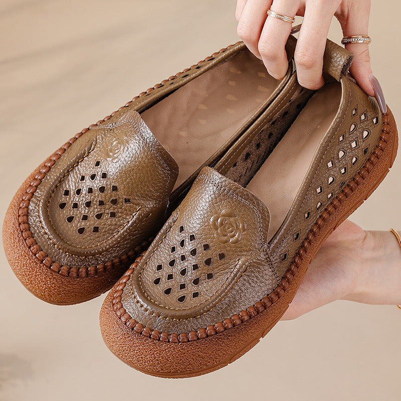 Leather Slip-On Loafers