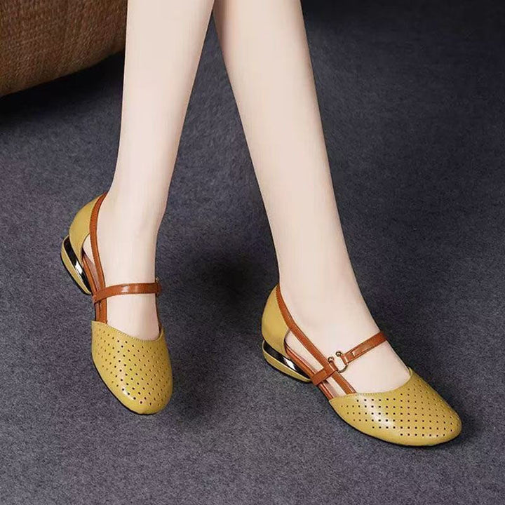 Cutout Closed Toe Comfort Sandals for Women