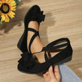 Bow Accent Wedge Loafers