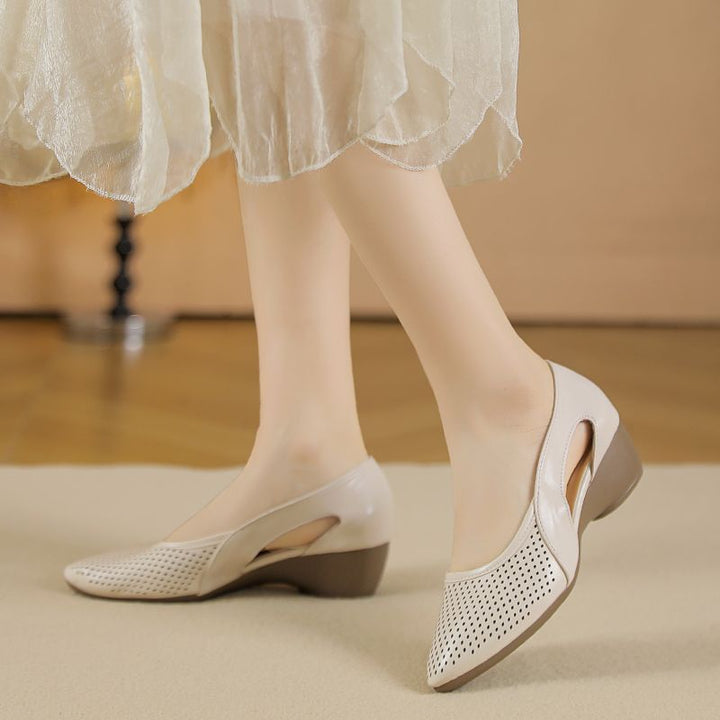Cutout Wedge Shoes