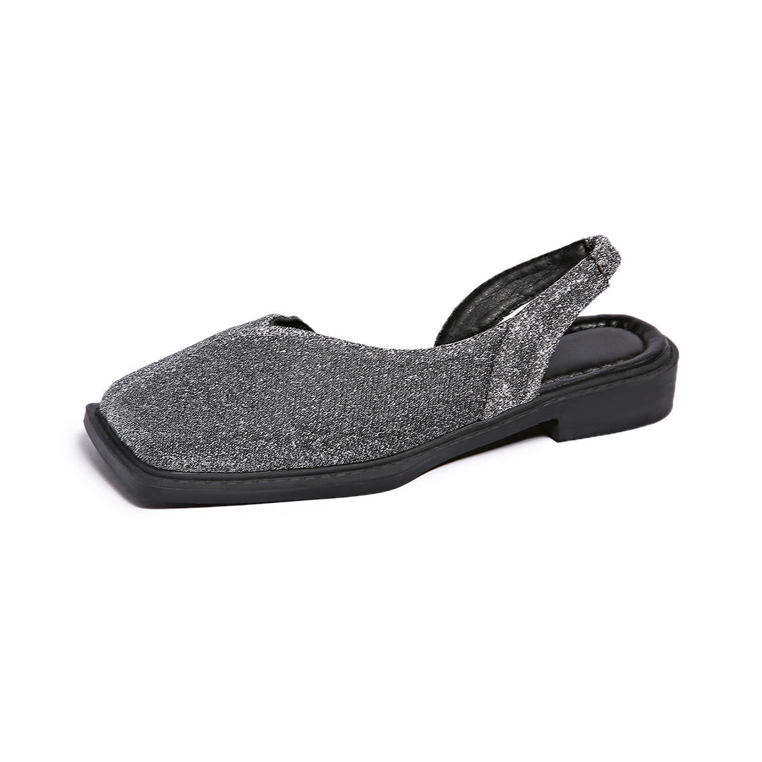 Square Toe Slingback Flats
