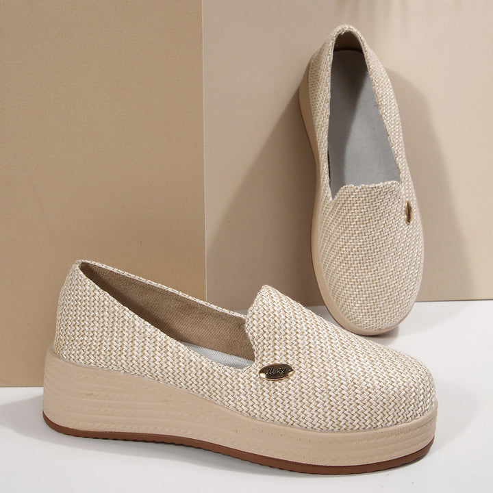Platform Wedge Slip-On Loafers