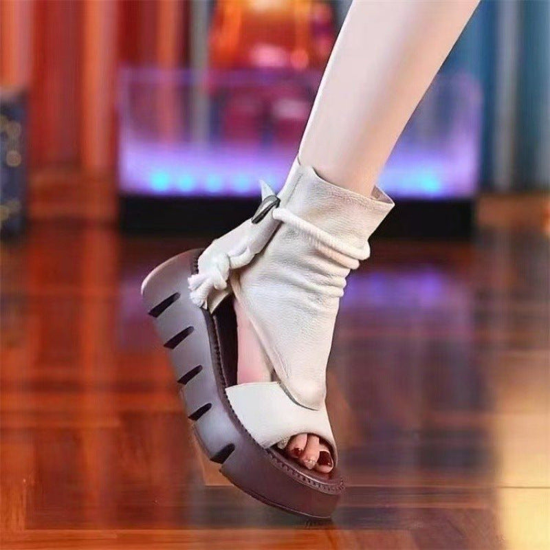 Chunky Platform Ankle Sandals