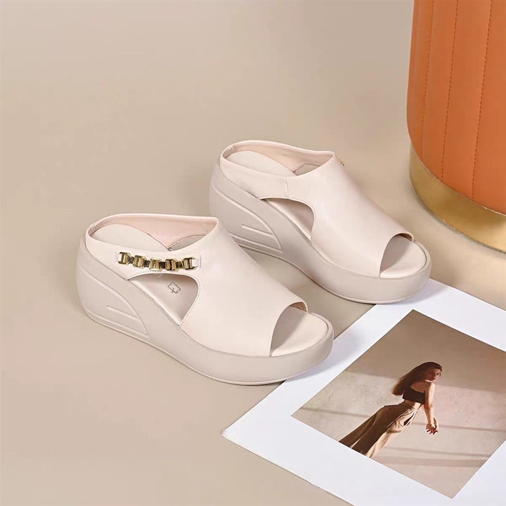 Platform Wedge Slide Sandals