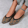 Leopard Print Pointed Toe Flats