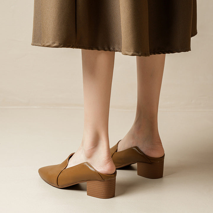 Soft Leather Pointed Toe Comfort Flats