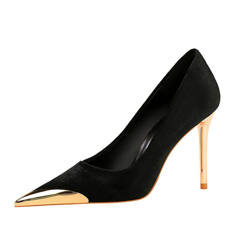 Pointed Toe Stiletto Slip-On Pumps