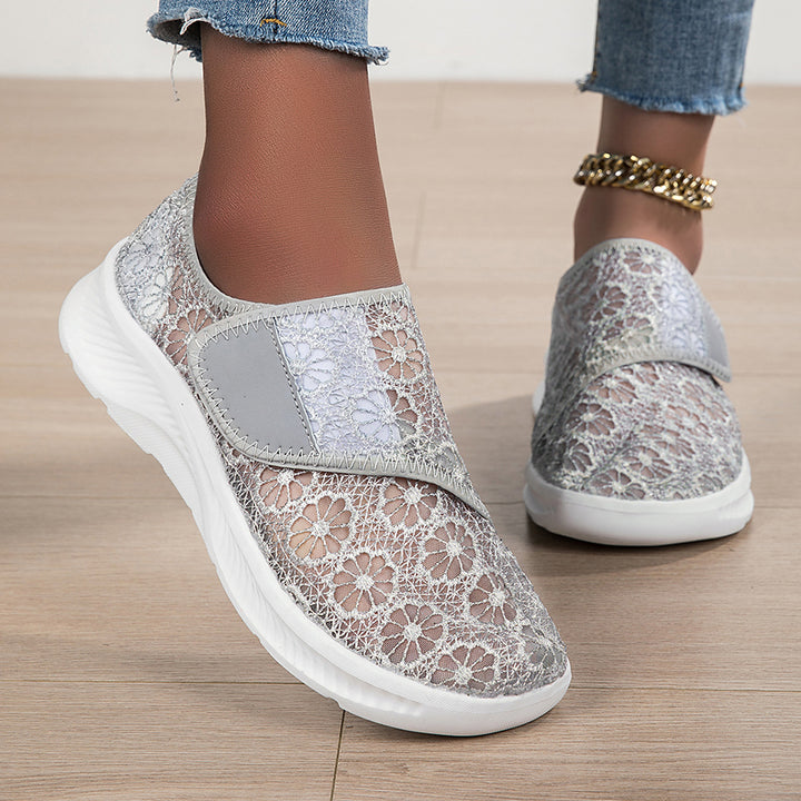 Breathable Cut-Out Slip-On Sneakers