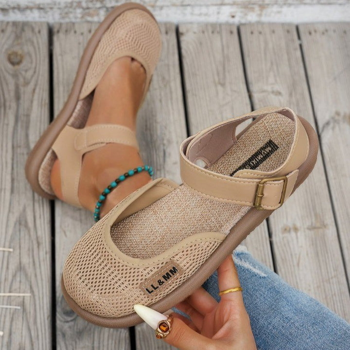 Wide-Fit Cut-Out Platform Sandals