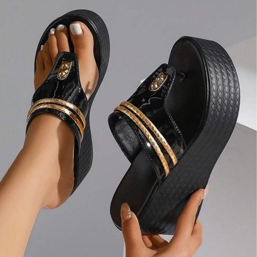 Platform Wedge Slide Sandals