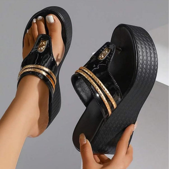 Platform Wedge Slide Sandals