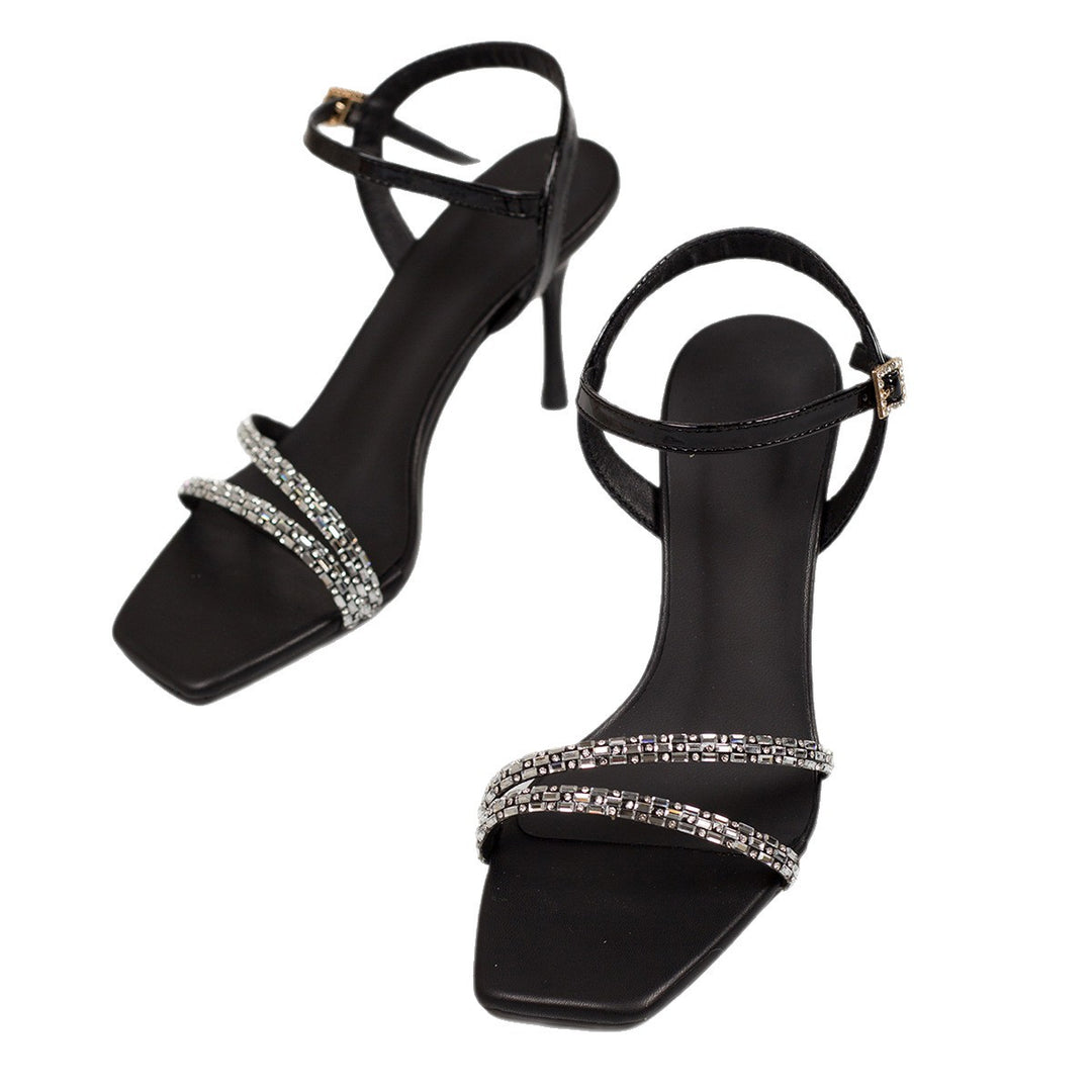 Stiletto-heeled sandals