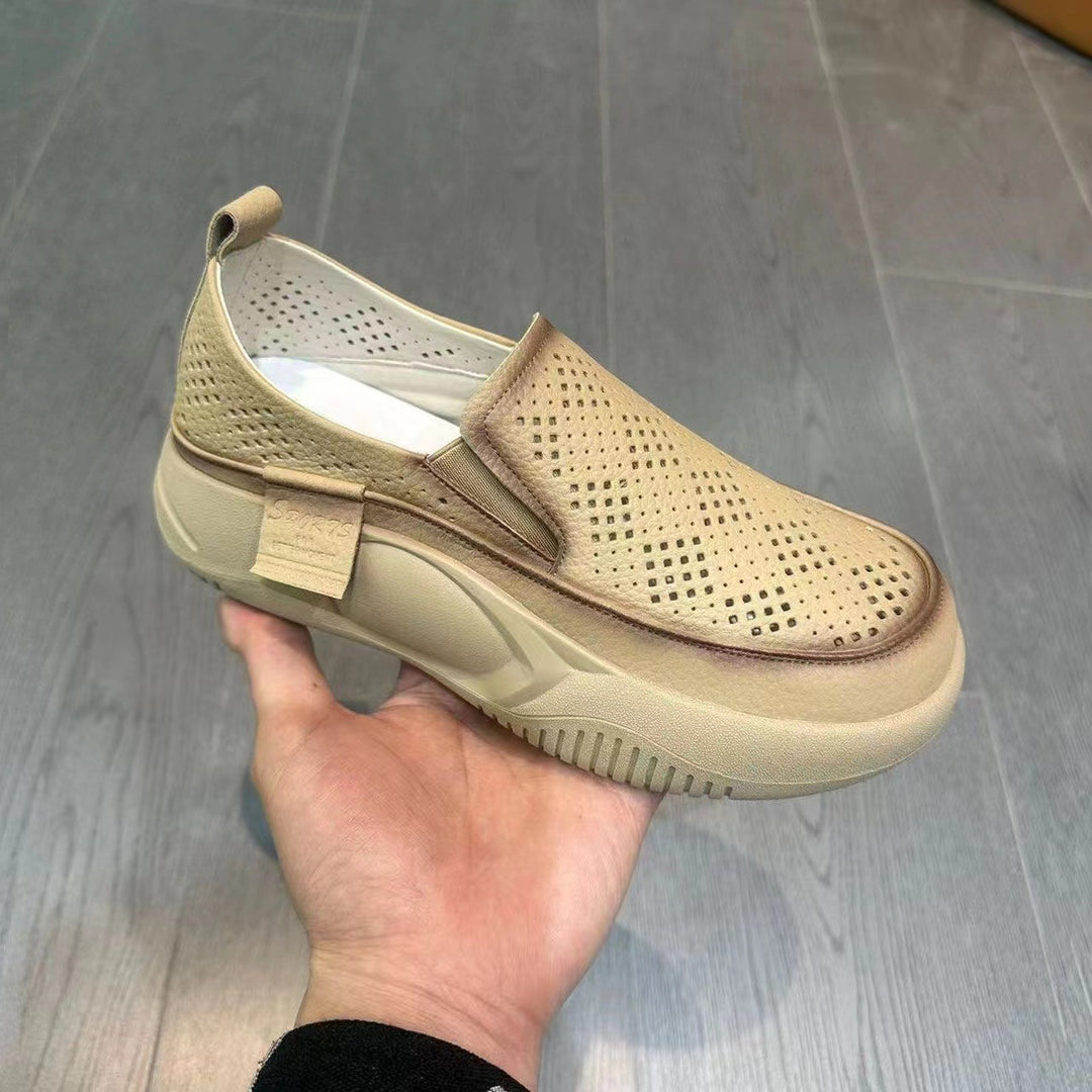 Chunky Platform Slip-On Loafers for Women