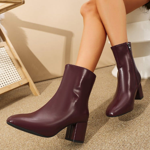 Classic Block Heel Ankle Boots