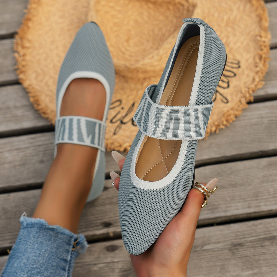 Knit Pointed-Toe Loafers