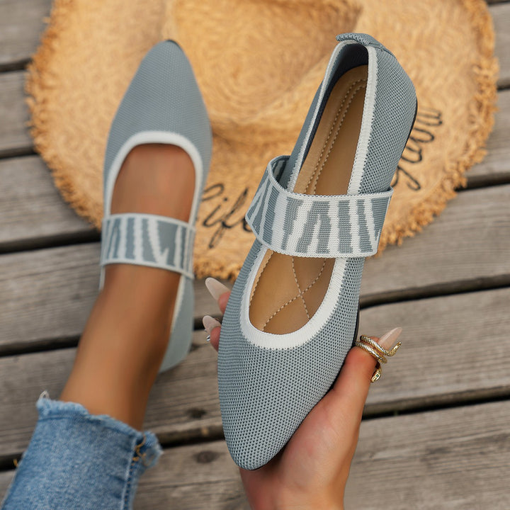 Knit Pointed-Toe Loafers