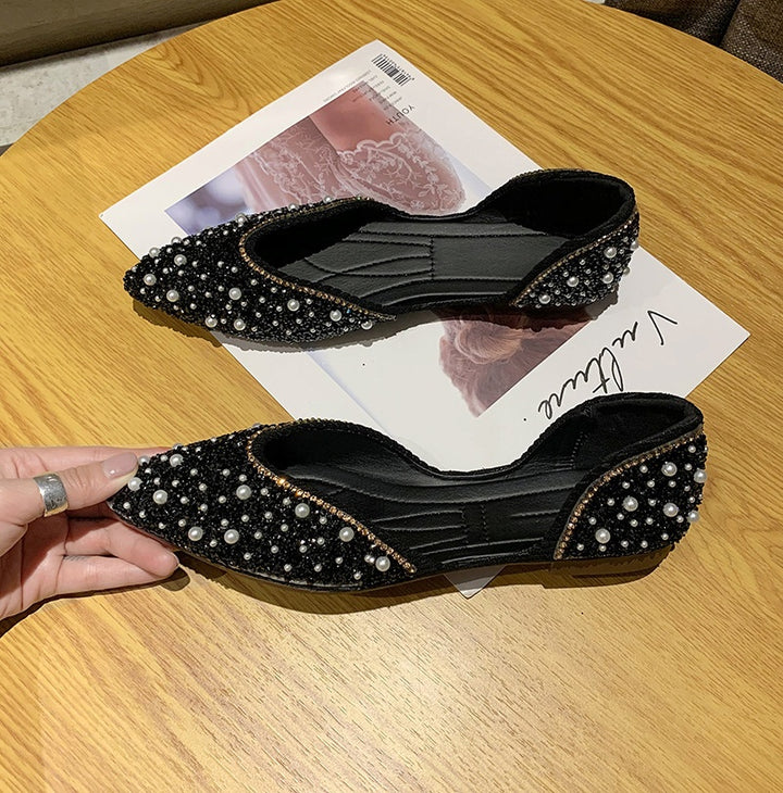 Pearl Bow Ballet Flats