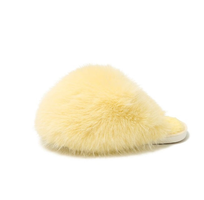 Plush Faux Fur Slippers