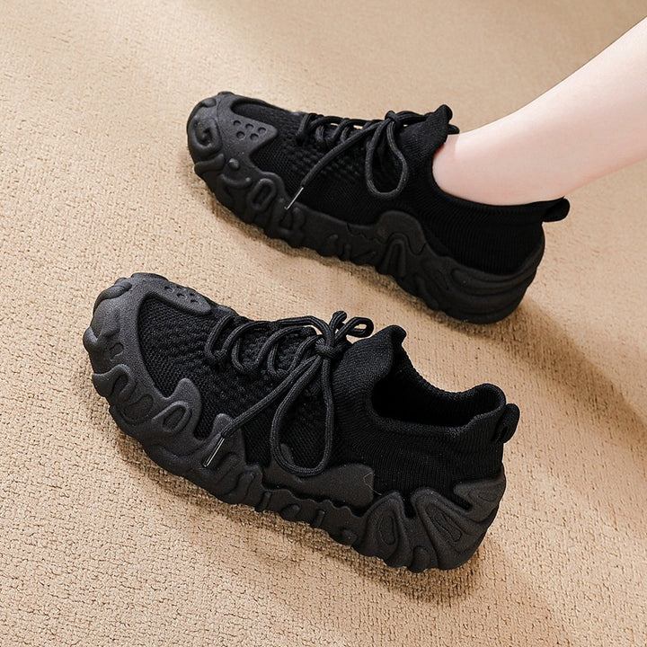 Chunky Knit Platform Sneakers