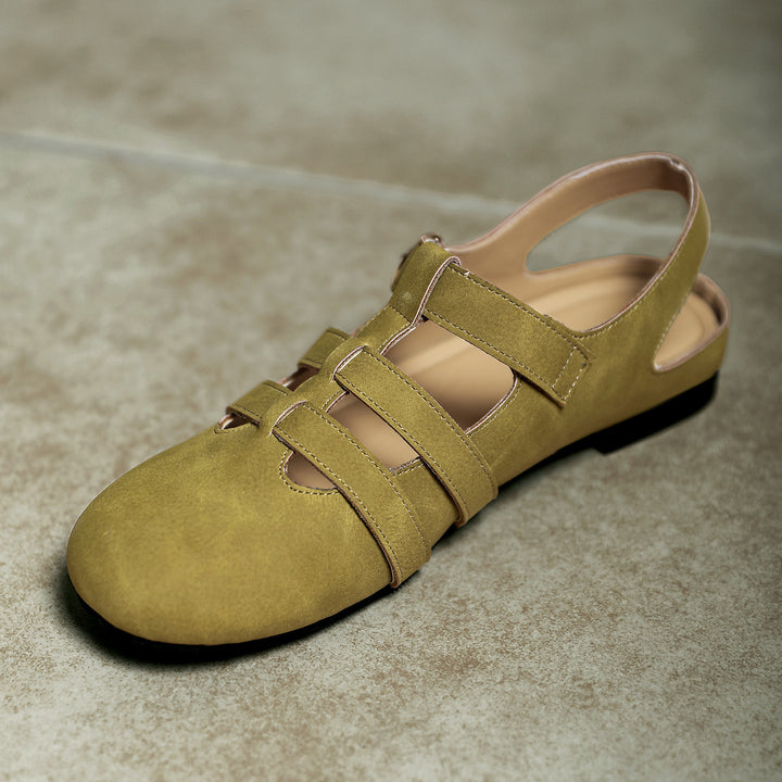 Vintage Cutout Closed Toe Roman Sandals